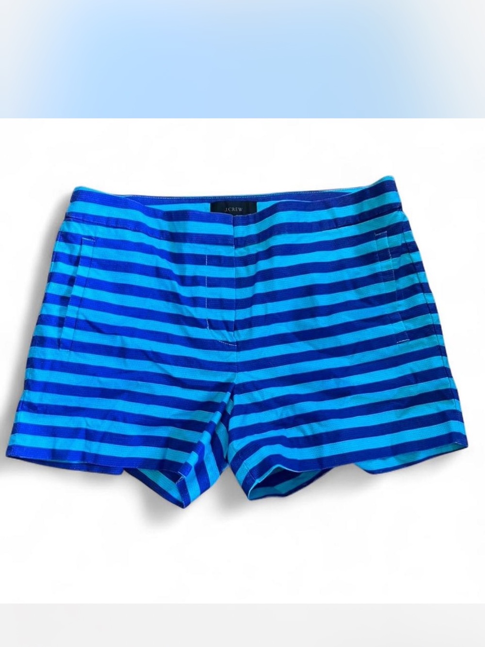 J crew striped blue cotton shorts